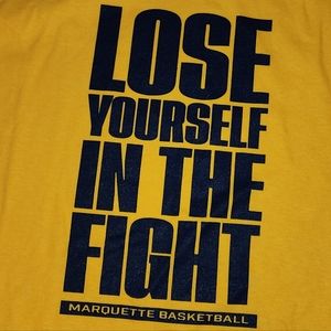 Marquette Basketball "Lose Yourself in the Fight" Gold T-Shirt